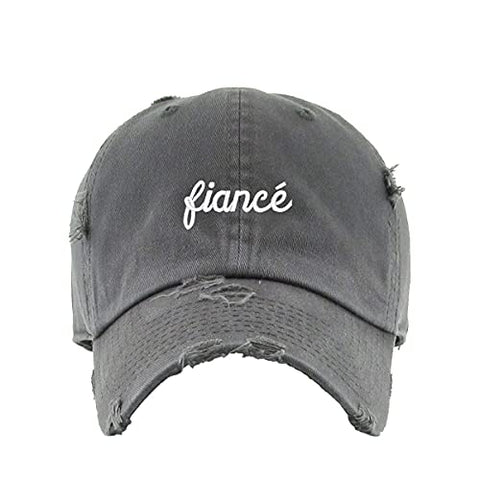 Fiance Vintage Baseball Cap Embroidered Cotton Adjustable Distressed Dad Hat