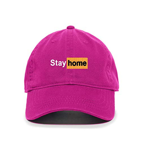 Stay Home Baseball Cap Embroidered Cotton Adjustable Dad Hat