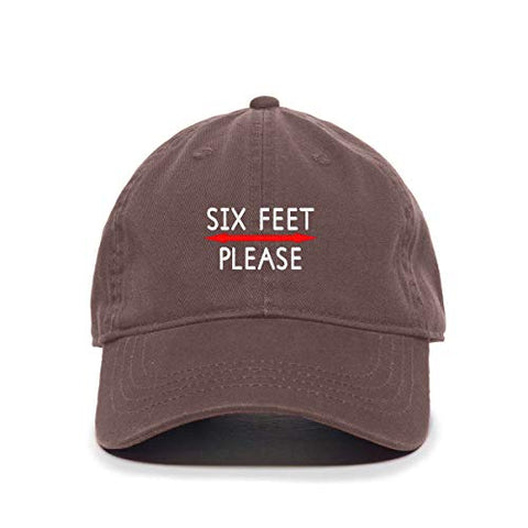 Six 6 Feet Please Baseball Cap Embroidered Cotton Adjustable Dad Hat