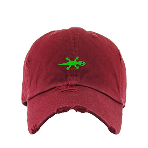 Lizard Vintage Baseball Cap Embroidered Cotton Adjustable Distressed Dad Hat