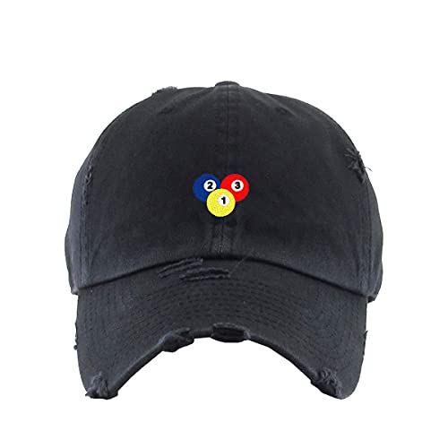 Billiard Balls Vintage Baseball Cap Embroidered Cotton Adjustable Distressed Dad Hat