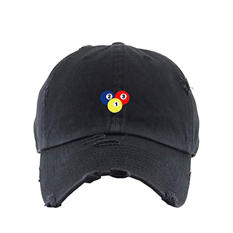 Billiard Balls Vintage Baseball Cap Embroidered Cotton Adjustable Distressed Dad Hat