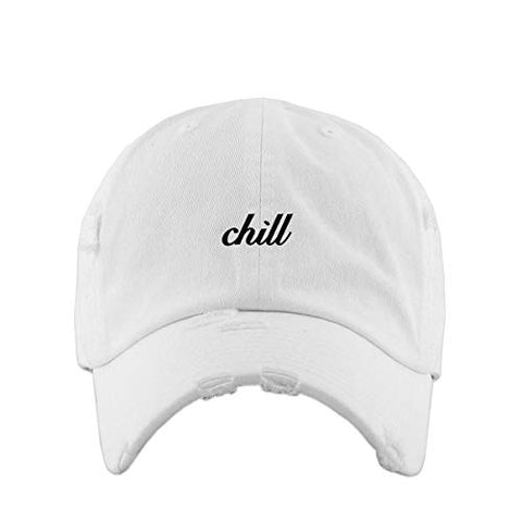 Chill Vintage Baseball Cap Embroidered Cotton Adjustable Distressed Dad Hat