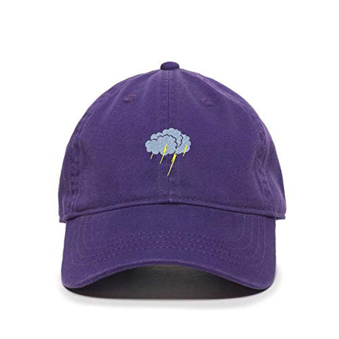 Storm Cloud Baseball Cap Embroidered Cotton Adjustable Dad Hat