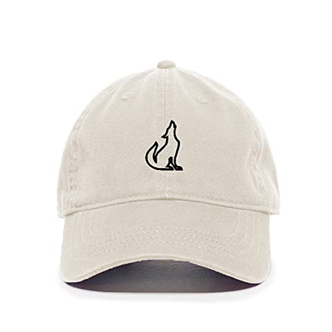 Coyote Baseball Cap Embroidered Cotton Adjustable Dad Hat