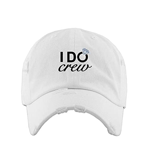 I Do Crew Vintage Baseball Cap Embroidered Cotton Adjustable Distressed Dad Hat