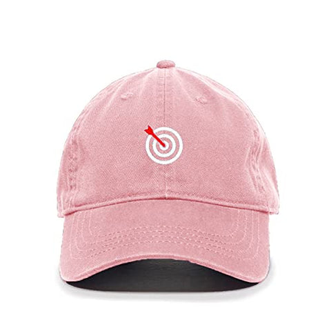 Bullseye Target with Arrow Baseball Cap Embroidered Cotton Adjustable Dad Hat