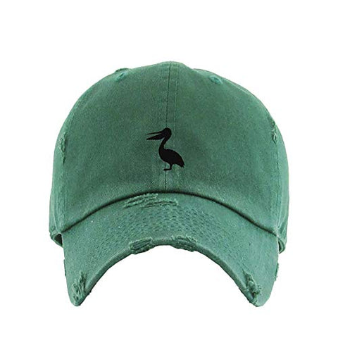 Pelican Vintage Baseball Cap Embroidered Cotton Adjustable Distressed Dad Hat