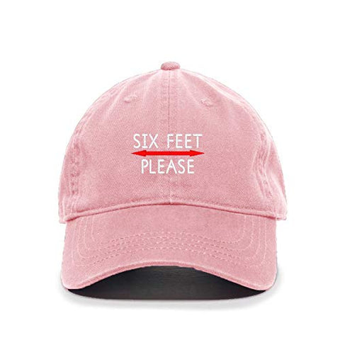 Six 6 Feet Please Baseball Cap Embroidered Cotton Adjustable Dad Hat