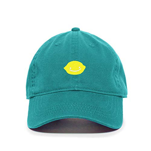 Smiling Lemon Baseball Cap Embroidered Cotton Adjustable Dad Hat