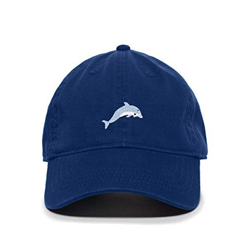 Dolphin Baseball Cap Embroidered Cotton Adjustable Dad Hat