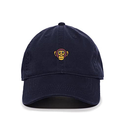 Chimpanzee Head Baseball Cap Embroidered Cotton Adjustable Dad Hat