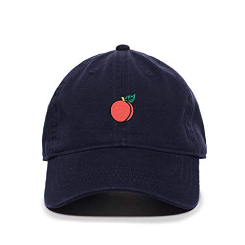 Peach Baseball Cap Embroidered Cotton Adjustable Dad Hat