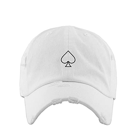 Spade Vintage Baseball Cap Embroidered Cotton Adjustable Distressed Dad Hat