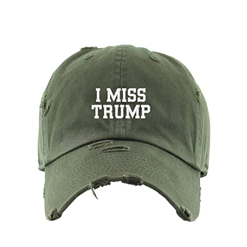 I Miss Trump Vintage Baseball Cap Embroidered Cotton Adjustable Distressed Dad Hat