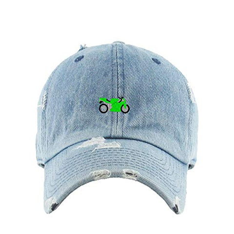 Sport Motorcycle Vintage Baseball Cap Embroidered Cotton Adjustable Distressed Dad Hat