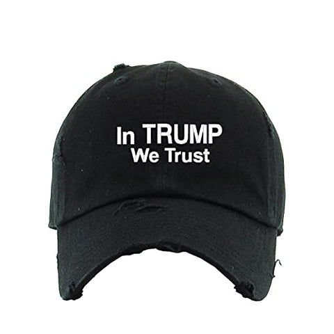 in Trump We Trust Vintage Baseball Cap Embroidered Cotton Adjustable Distressed Dad Hat