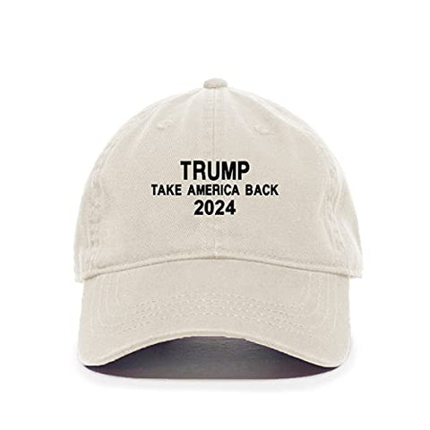 Take America Back Trump Baseball Cap Embroidered Cotton Adjustable Dad Hat