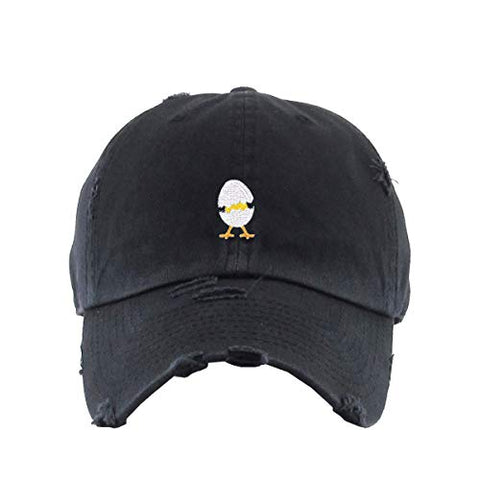 Chick Hatching Vintage Baseball Cap Embroidered Cotton Adjustable Distressed Dad Hat