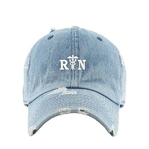 Registered Nurse RN Vintage Baseball Cap Embroidered Cotton Adjustable Distressed Dad Hat