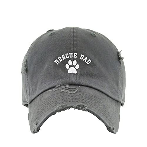 Rescue Dad Vintage Baseball Cap Embroidered Cotton Adjustable Distressed Dad Hat