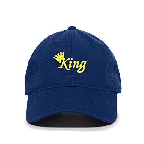 King Baseball Cap Embroidered Cotton Adjustable Dad Hat