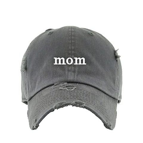 Mom Vintage Baseball Cap Embroidered Cotton Adjustable Distressed Dad Hat