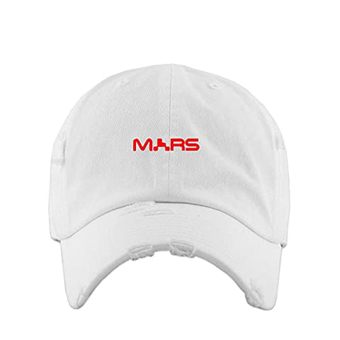 Mars Vintage Baseball Cap Embroidered Cotton Adjustable Distressed Dad Hat