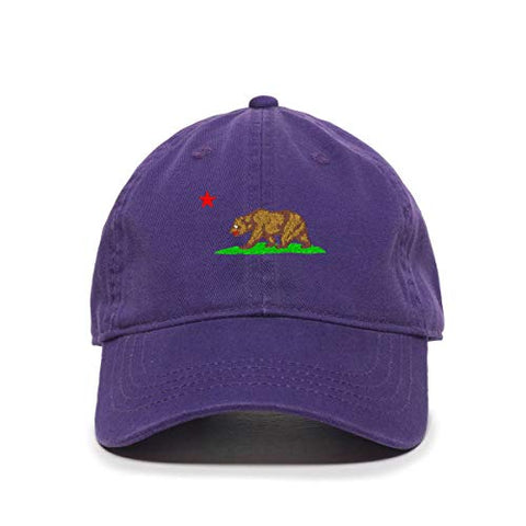 California Bear Baseball Cap Embroidered Cotton Adjustable Dad Hat