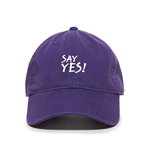 Say Yes Baseball Cap Embroidered Cotton Adjustable Dad Hat