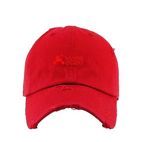 Mars 2020 Rover Vintage Baseball Cap Embroidered Cotton Adjustable Distressed Dad Hat