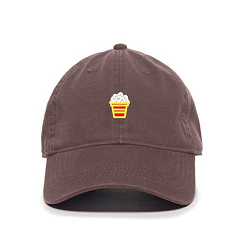 Popcorn Baseball Cap Embroidered Cotton Adjustable Dad Hat