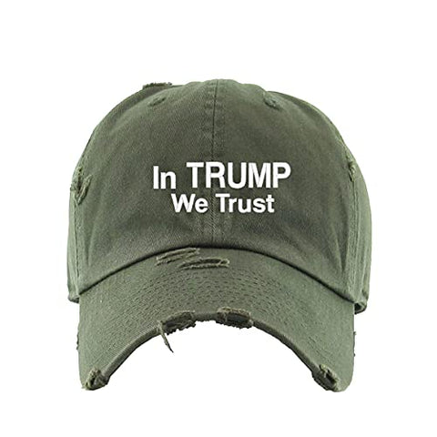 in Trump We Trust Vintage Baseball Cap Embroidered Cotton Adjustable Distressed Dad Hat