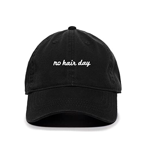 No Hair Day Baseball Cap Embroidered Cotton Adjustable Dad Hat