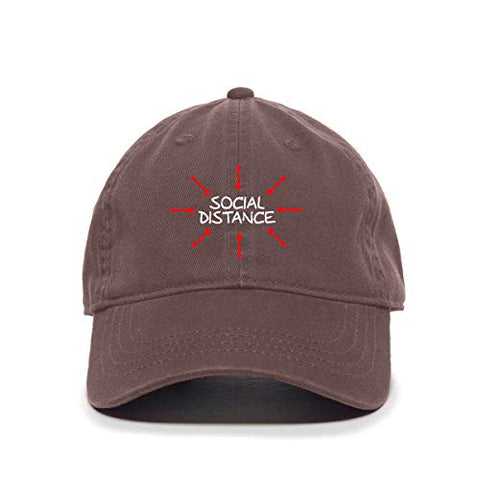 Social Distance Baseball Cap Embroidered Cotton Adjustable Dad Hat