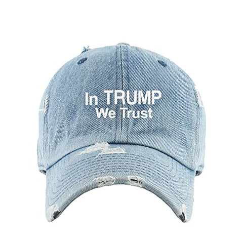 in Trump We Trust Vintage Baseball Cap Embroidered Cotton Adjustable Distressed Dad Hat