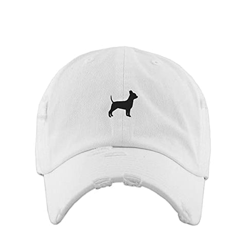 Chihuahua Vintage Baseball Cap Embroidered Cotton Adjustable Distressed Dad Hat