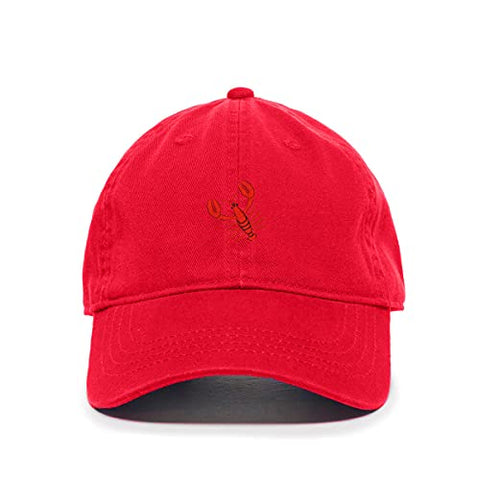 Lobster Baseball Cap Embroidered Cotton Adjustable Dad Hat