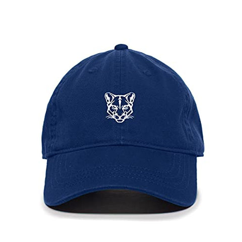 Cougar Head Baseball Cap Embroidered Cotton Adjustable Dad Hat