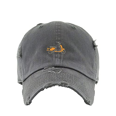 Scooter Vintage Baseball Cap Embroidered Cotton Adjustable Distressed Dad Hat