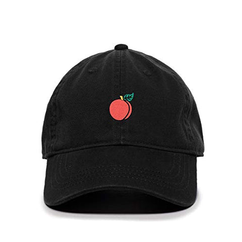 Peach Baseball Cap Embroidered Cotton Adjustable Dad Hat