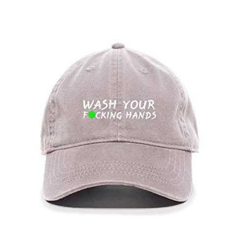 Wash Your Fucking Hands Baseball Cap Embroidered Cotton Adjustable Dad Hat