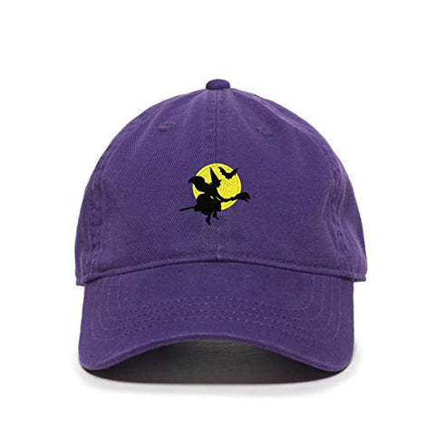 Halloween Witch Baseball Cap Embroidered Cotton Adjustable Dad Hat