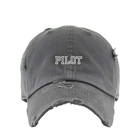 Pilot Vintage Baseball Cap Embroidered Cotton Adjustable Distressed Dad Hat