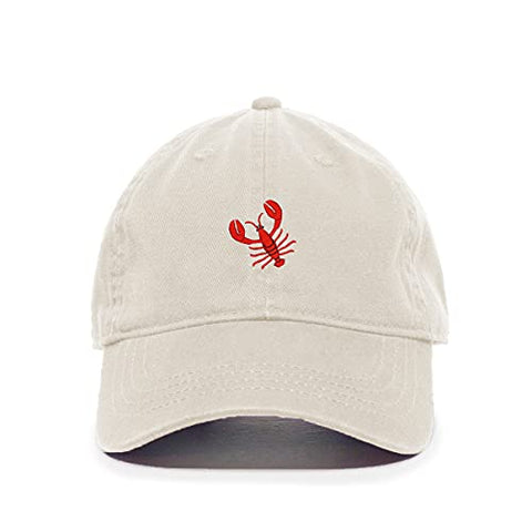 Lobster Baseball Cap Embroidered Cotton Adjustable Dad Hat