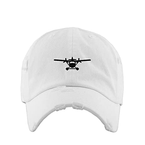 Sea Plane Vintage Baseball Cap Embroidered Cotton Adjustable Distressed Dad Hat