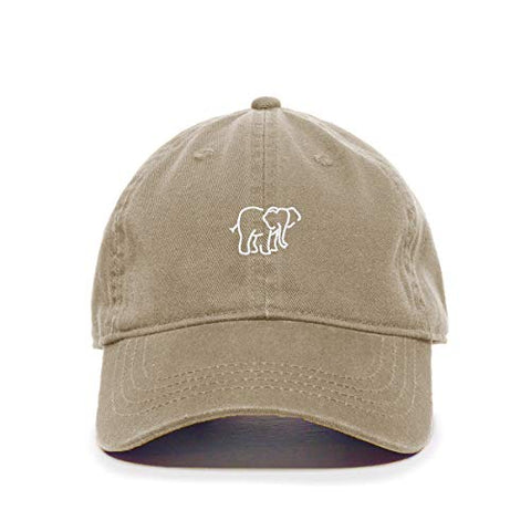 Elephant Baseball Cap Embroidered Cotton Adjustable Dad Hat