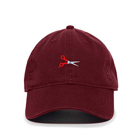 Scissor Baseball Cap Embroidered Cotton Adjustable Dad Hat