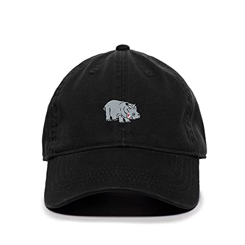 Hippopotamus Baseball Cap Embroidered Cotton Adjustable Dad Hat