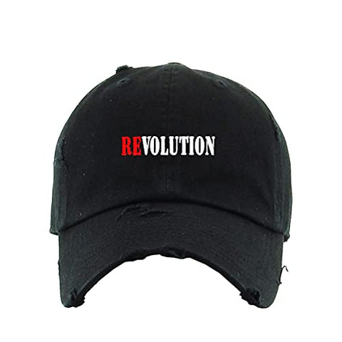 Revolution Vintage Baseball Cap Embroidered Cotton Adjustable Distressed Dad Hat